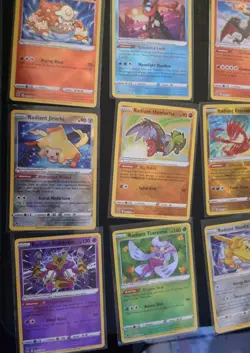 16 Radiant Rare Full Set Complete Pokemon Collection Charizard Greninja Eevee NM - Image 5