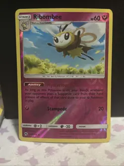Pokemon TCG Ribombee 146/214 SM - Lost Thunder Reverse Holo Rare NM - Image 1