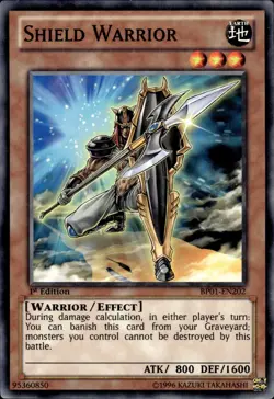 Shield Warrior - Starfoil Rare 1st Edition BP01-EN202 - LP - YuGiOh - Image 1