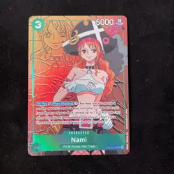 One Piece Nami OP02-036 SR Parallel Art Foil Near Mint, Paramount War Era - Image 1
