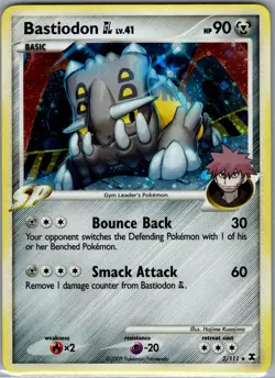 Bastiodon GL 2/111 Holo Rising Rivals - Pokemon Card - NM - Image 1