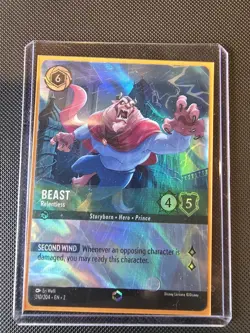 Disney Lorcana TCG Rise of The Floodborn Beast Relentless 210/204 Enchanted Card - Image 1