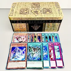 Yu-Gi-Oh Card Bundle and Empty Metal Tin Storage Box Vintage Rare YuGiOh Job Lot - Image 1