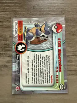Pokemon 09 Blastoise Topps Trading Card Non-Holo TCG Black label - Image 2