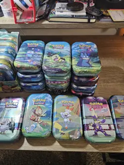 Lot Of 40 Pokemon Opened Mini Tins Empty No cards No Packs Various Sets/Gens - Image 4