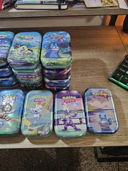Lot Of 40 Pokemon Opened Mini Tins Empty No cards No Packs Various Sets/Gens - Image 5