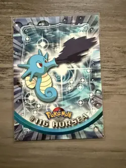 Horsea #116 Pokemon Card 2000 Topps TV Series 2 Blue Logo 1st Print Run LP - Image 1