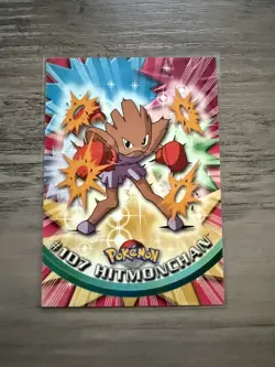 Hitmonchan #107 - Topps BLUE LOGO - TV Series Pokemon Card - NON-HOLO - NM/M - Image 1