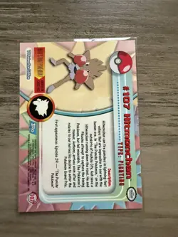 Hitmonchan #107 - Topps BLUE LOGO - TV Series Pokemon Card - NON-HOLO - NM/M - Image 2