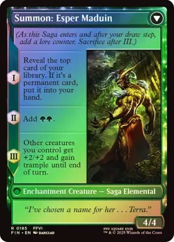 Esper Origins Summon: Esper Maduin FOIL - 0185 - Rare - Final Fantasy FIN MTG - Image 2