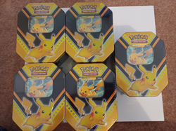 Pokemon Sword and Shield Pikachu V Power Tin 2020 - Factory Sealed x1 - Image 1