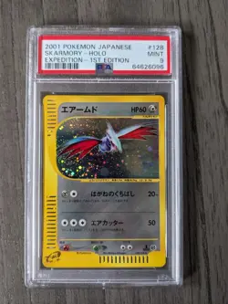 Pokemon PSA 9 MINT Skarmory Holo Expedition Japanese 128/128 - Image 1