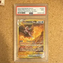 Pokemon Origin Forme Palkia VSTAR GG67/GG70 Crown Zenith Secret Rare Holo PSA 9 - Image 1