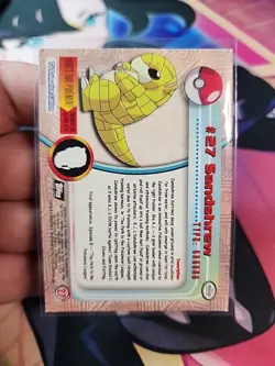 Sandshrew - 27 - Pokemon 1999 Topps Chrome - TV Animation - Holo Foil - HP - Image 3