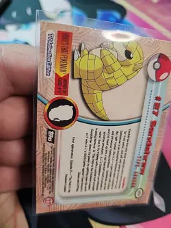 Sandshrew - 27 - Pokemon 1999 Topps Chrome - TV Animation - Holo Foil - HP - Image 4