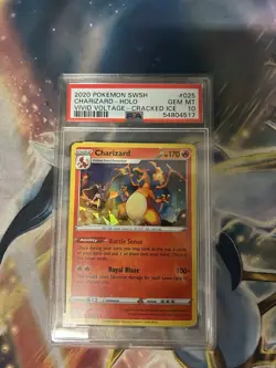 2020 Pokemon SWSH Charizard- Holo #025 Vivid Voltage- Cracked Ice PSA 10 - Image 1