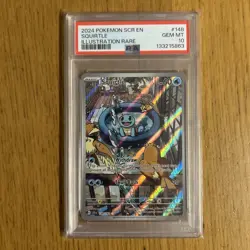 Pokemon TCG Stellar Crown Squirtle 148/142 PSA 10 Gem MT - Image 1