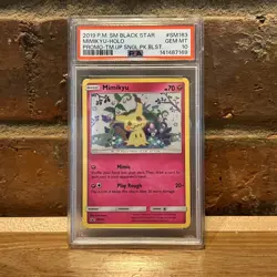 2019 POKEMON #SM163 MIMIKYU HOLO GEM MT PSA 10 PROMO TEAM UP - Image 1