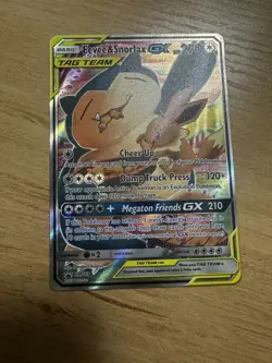 Pokemon Eevee & Snorlax GX TAG TEAM Promo Holo SM169 Sun & Moon - Image 1