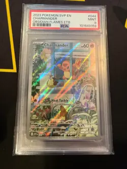 2023 POKEMON SVP EN-SV OBSIDIAN FLAMES ETB PROMO #044 CHARMANDER PSA 9 - Image 1