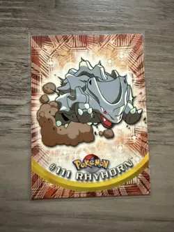 Pokemon - Topps 1999 - #111 Rhyhorn - Non Holo - Blue Logo - Image 1