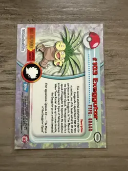 #103 Exeggutor, Topps Blue Logo 1st Printing TV Animation Edition Pokemon - Image 2