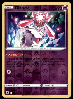 Pokemon TCG Diancie Sword & Shield - Astral Radiance #68 Reverse Holo - Image 1