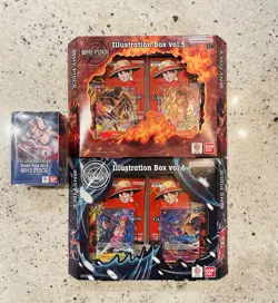 One Piece Illustration Box Vol 5, Vol 6, Dbl Pack Vol 9. Lot Of 3 Unopened. - Image 1