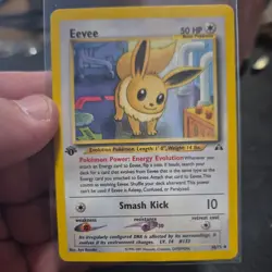 Pokemon TCG Neo Discovery 1st Edition LP Eevee Card 38/75 - Image 1