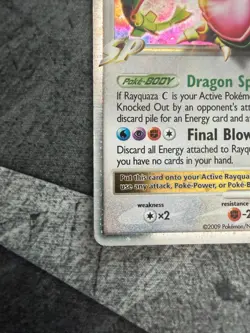Rayquaza C Lv.X DP47 2009 Black Star Promo Diamond & Pearl Holo Pokemon Card LP - Image 3