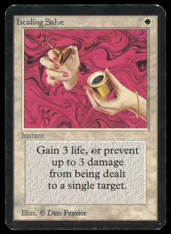 1993 MTG Magic the Gathering Card Alpha Healing Salve Raw MP Gaming Card TCG - Image 1