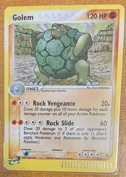 Golem 5/97 2003 Pokemon Card TCG Nintendo e-Series Holo Rare LP - Image 1