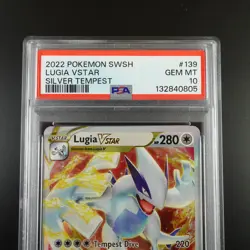 PSA 10 Lugia Vstar 139/195 Pokemon Silver Tempest Graded Card - Image 2