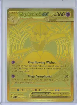 Pokemon Mega Gardevoir ex 187/132 Me01: Mega Evolution Holo Mint Scan of Card - Image 1