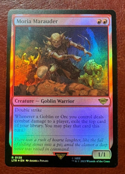 1x NM FOIL Moria Marauder - 0138 R LTR - MTG Magic Never Played x1 - Image 1
