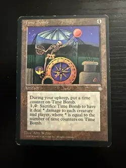 Time Bomb Ice Age 1995 Magic The Gathering MTG Rare Heavily Played - Image 1