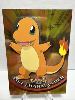 Pokemon 1999 Charmander #04 Topps Holo Card 1st Printing Blue Logo NM - Image 1