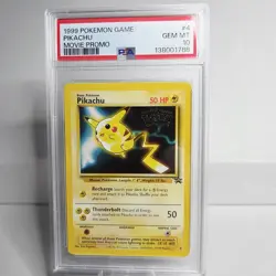 PSA 10 - Pikachu - 1999 Pokemon Movie Promo #4 - 1st Owner/New Cert - Image 1