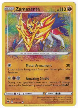 Zamazenta 102/185 - Vivid Voltage - NM Amazing Rare - Pokemon TCG - Image 1