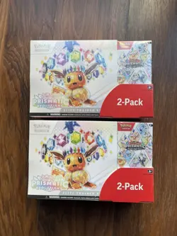Pokemon Prismatic Evolutions Costco ETB with Booster Bundle x 2 - Image 1