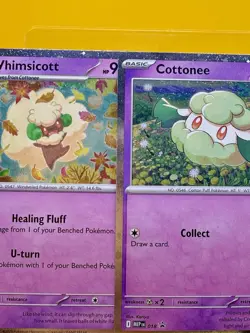 Cottonee MEP018, Whimsicott MEP019 Phantasmal Flames Black Star Promos PokemonNM - Image 2