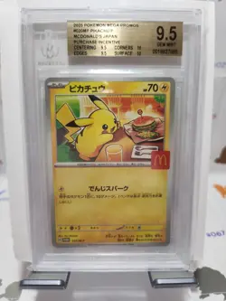2025 Pokemon Mcdonald's Promo (JP) Pikachu #020/M-P BGS 9.5 - Image 1