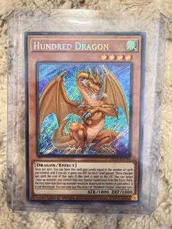 YuGiOh nm MINT Hundred Dragon DLCS-EN146 Limited Edition Secret Rare - Image 1