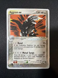 Pokemon TCG Aggron EX Sandstorm Holo Rare Card 95/100 - Image 1