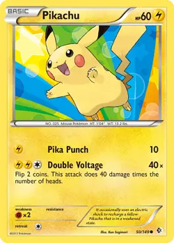 Pikachu 50/149 Boundaries Crossed Pokemon Card NM - Image 1