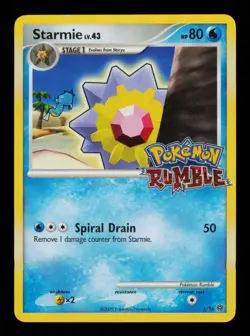 Pokemon Card Starmie 5/16 lv.43 Rumble Wii Nintendo Promo Rare Vintage NM 2009 - Image 1