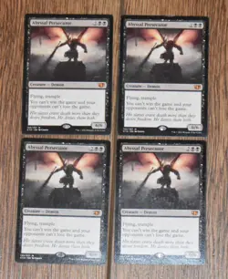 4x MTG Mythic Rare Black Demon Abyssal Persecutor - Image 1