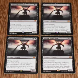 4x MTG Mythic Rare Black Demon Abyssal Persecutor - Image 2