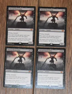 4x MTG Mythic Rare Black Demon Abyssal Persecutor - Image 3