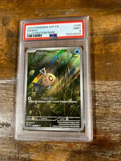 POKEMON 2024 Surging Sparks Illustration Rare FEEBAS #198 PSA 9 Mint RARE - Image 1